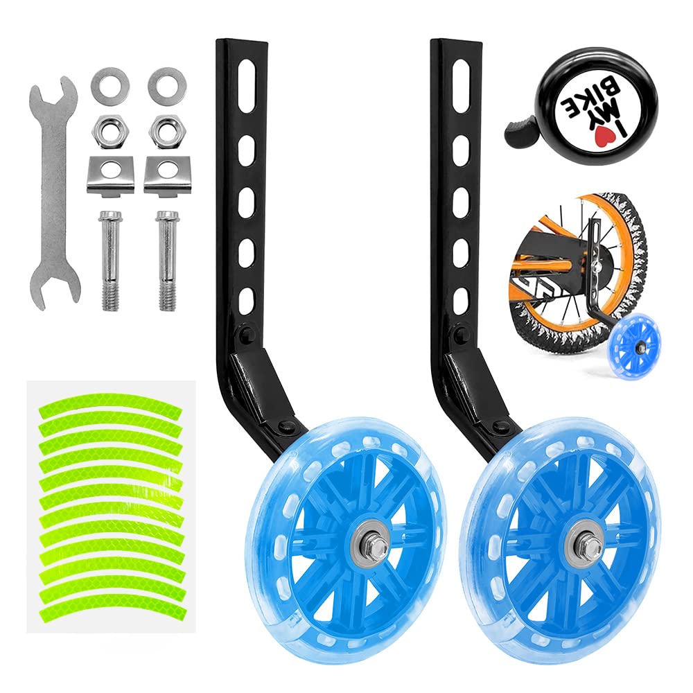 ULEMONDEE Stabilizer Wheels, Kids Bicycle Stabilizers, Universal Blue for 12-20 Inch Bikes