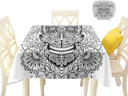 Amazon Com W Machine Sky Polyester Tablecloth Skull Gothic