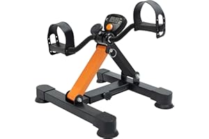 GOREDI Under Desk Bike Pedal Exerciser, Adjustable & Foldable Cycle Exercise Bike for Office, Peddler Exerciser for Seniors with LCD Display, Fitness Exerciser for Arm & Leg Workout