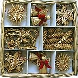 Straw Ornaments - Straw Basket of 32 Assortment