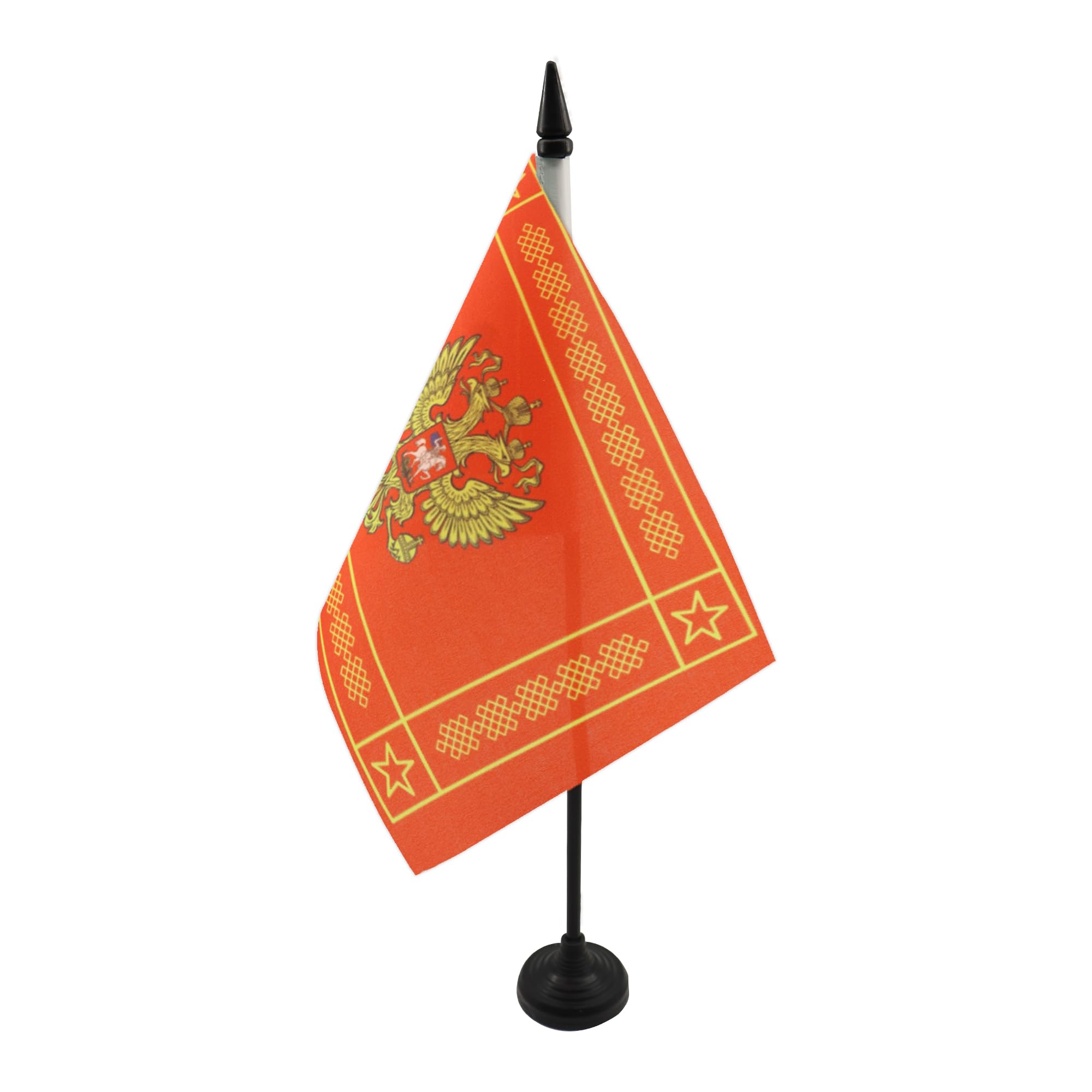AZ FLAG Armed Forces of the Russian Federation Table Flag 5'' x 8'' - Russia military Office Decoration 100% Polyester 21 x 14 cm - Mini Desk Flag with Pole and Black Plastic Base