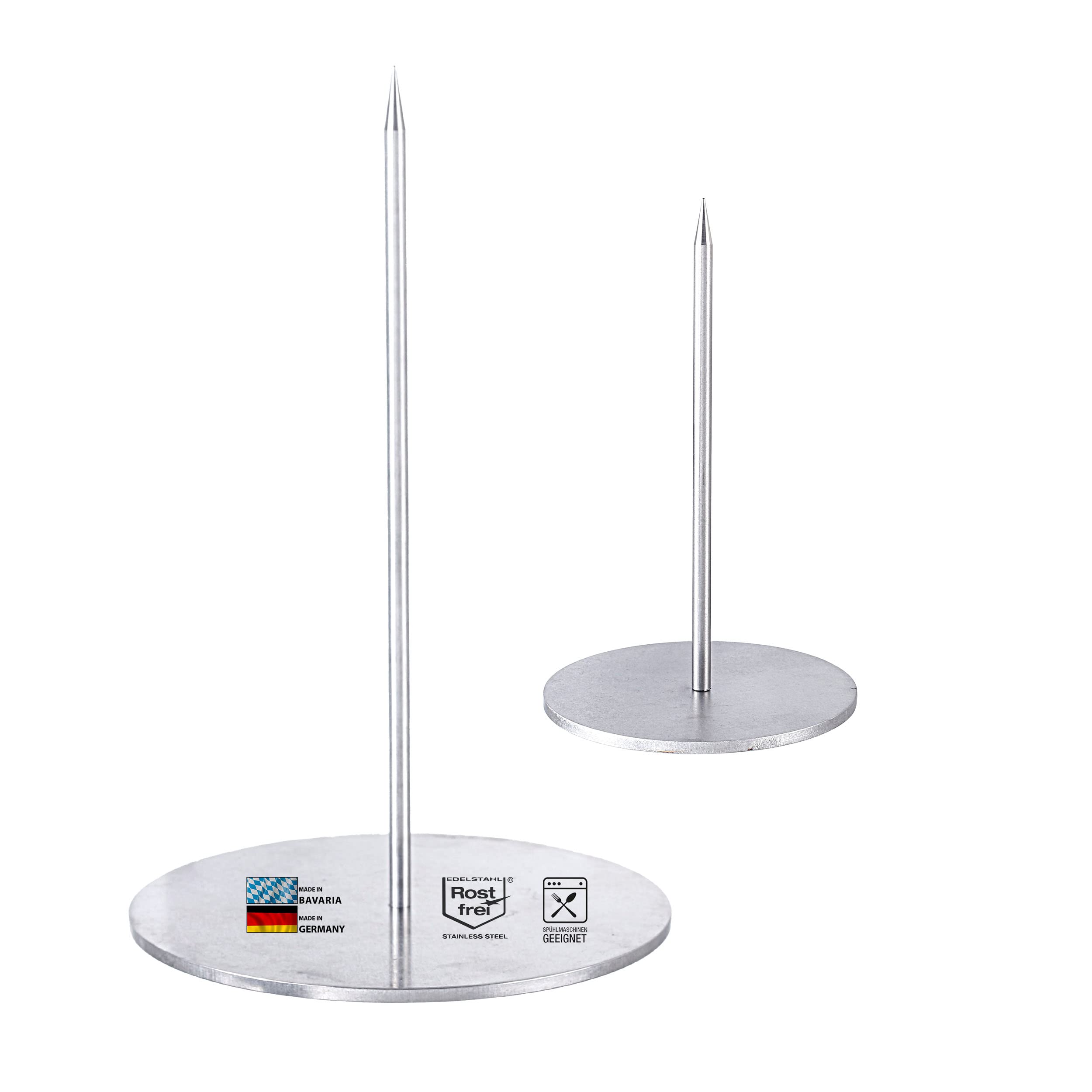 Set of Premium BBQ Grill Skewers Gyros Skewers Stainless Steel Solid Universal Skewers 2 Pieces