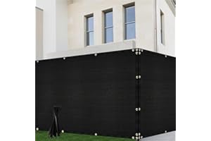 Privacy Screen Fence,4ft x 50ft Anti UV Proof Sunscreen Shade Netting for Outdoor Backyard,Garden(Black)