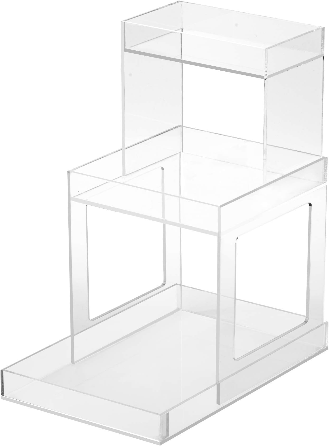 CLEAR ISLAND BEAUTY TERRACE Cosmetic Organizer- Easy Access Makeup Storage - Large Capacity Acrylic Makeup Organizer, Countertop and Vanity Organizer