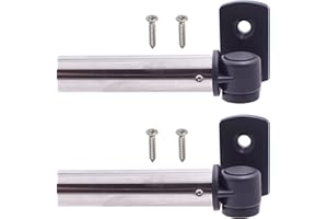 YYST Type A 16" to 28" Swivel End Curtain Cafe Sash Rod,Petite, Petite Café Sidelight Rods W Screws (black-2)