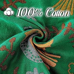 MSGKV Boho Throw Blanket Green Blanket 100% Cotton