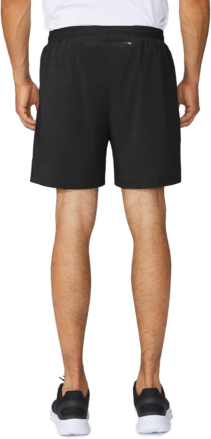 BALEAF Men's 5 Inches Running Athletic Shorts Zipper Pocket : Clothing