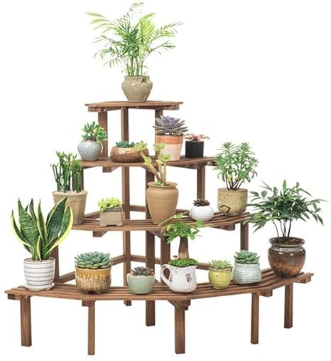 ANXWA Estantes De Flores De Escalera De 4 Niveles Estantes De ...
