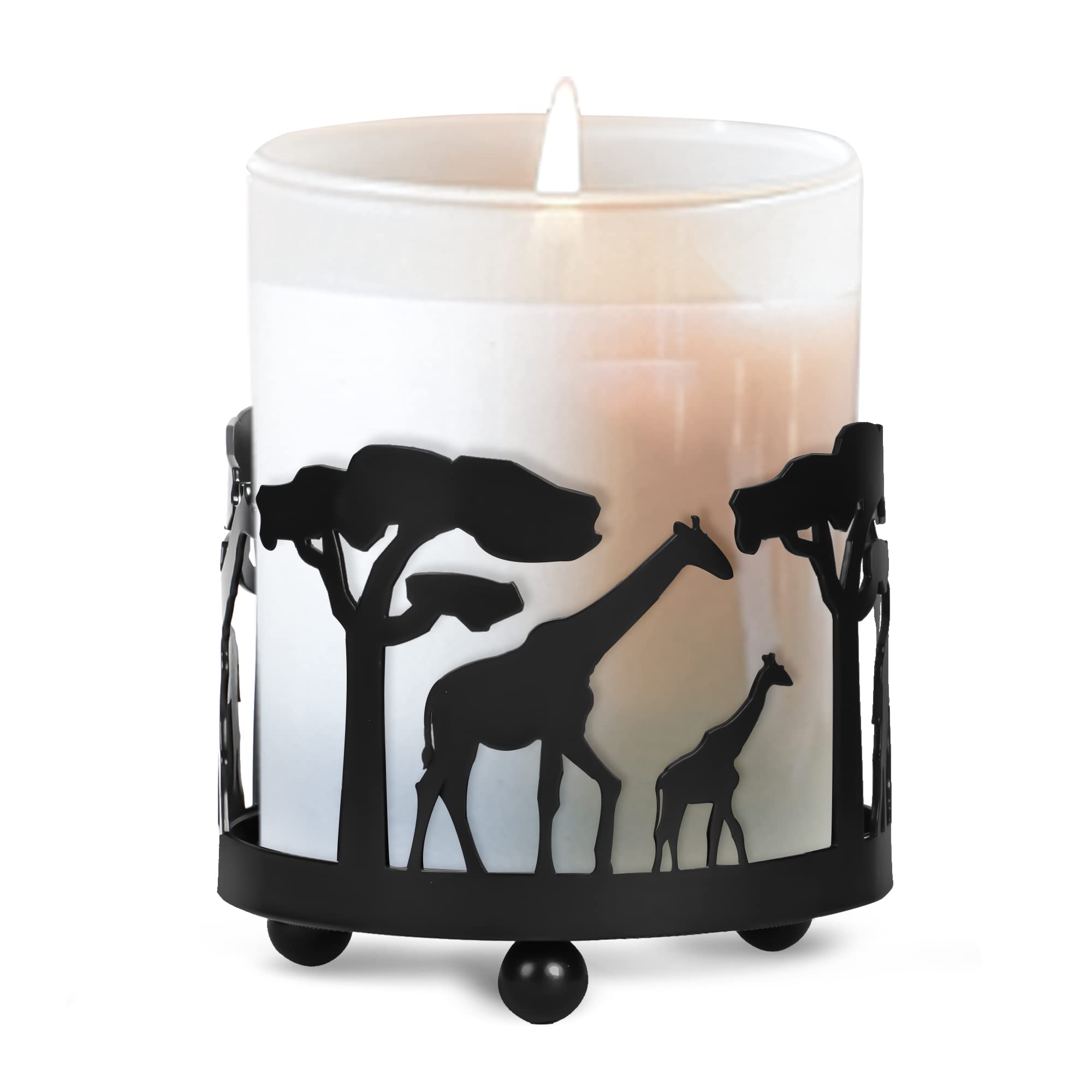 Lollanda Safari Animal Candle Holders, Giraffe Silhouette Vintage Candle Holder, Creative Forest Theme Candlestick for Home Decor Accessories