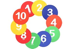 mekueeex 9 Inch Poly Spots, 10PCS Anti-Slip Spot Markers Floor Spots, Waterproof Flat Filed Cones Poly Dots for Agility Drills, Basketball, Football Training, Sport Activities and Exercise