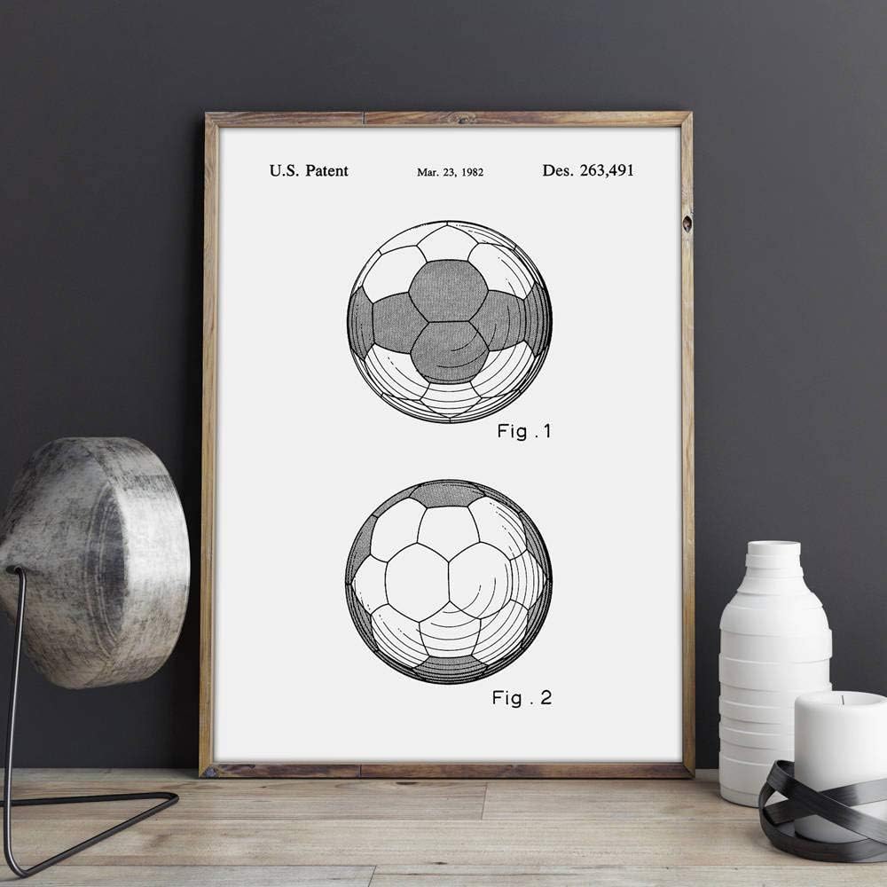 Póster Soccer Ball Football Wall Artwork Posters decoración de la