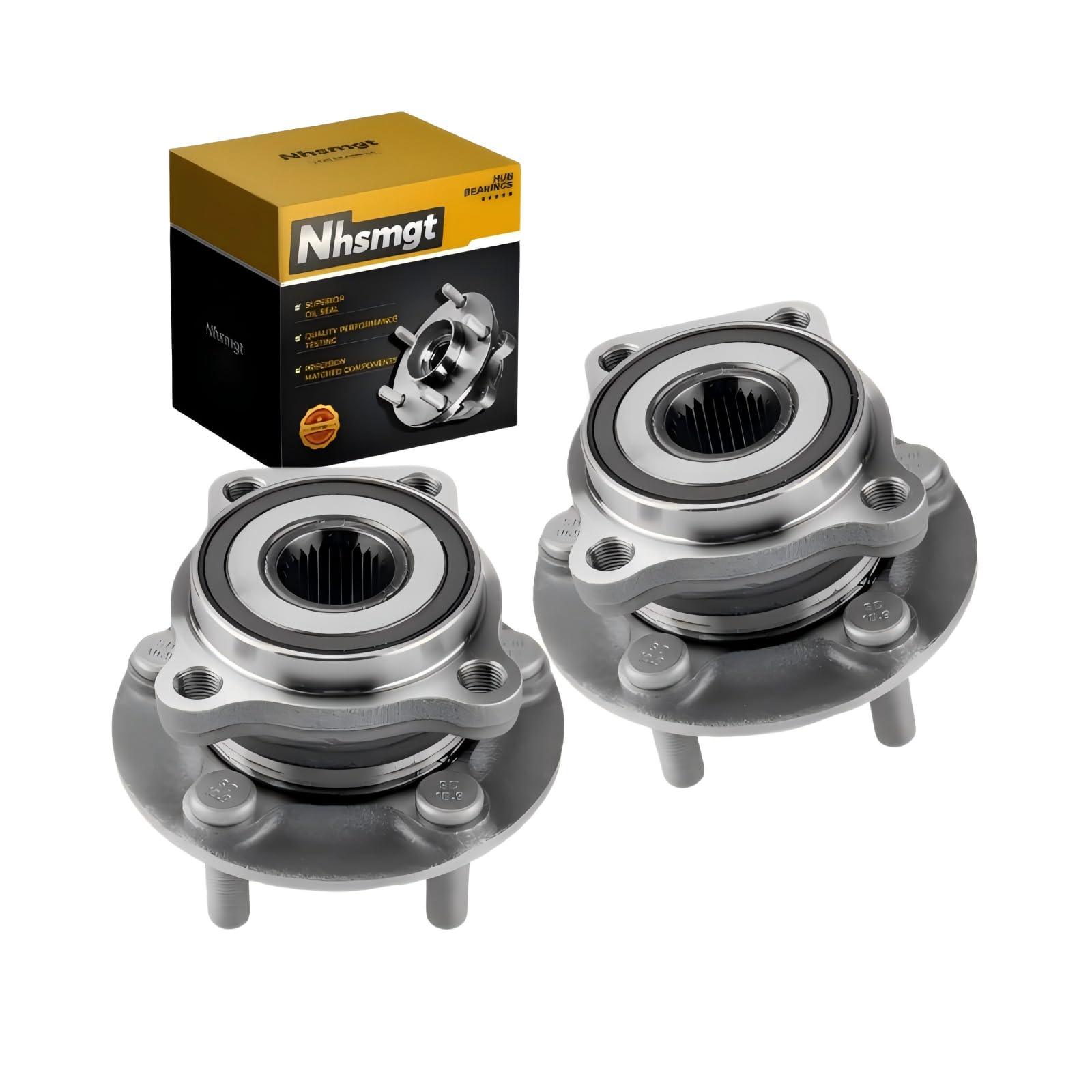 Photo 1 of Nhsmgt 513303 Front Wheel Hub Bearing Assembly Compatible with Subaru Forester 2009-2014, Outback 2005-2014, Impreza 2008-2014, Legacy 2005-2014, XV Crosstrek/WRX 2013-2014 5 Lug with ABS 2pcs