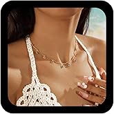 Xduargs Boho Colorful Crystal Necklace Multi Color Gem Necklace Rainbow Stone Choker Glitter Cz Gemstone Station Collar for Women