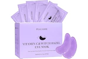 PEAUAMIE Under Eye Patches with Vitamin C and Witch Hazel Eye Mask for Dark Circles and Puffiness,Face Mask Skin Care Products 30 Pairs