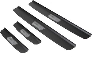 4PCS Door Sill Guards,Front &Rear Entry Guard Protector for Wrangler JL JLU 4 Doors 2018-2020 Black Aluminum Alloy