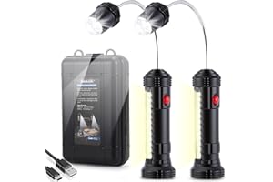 IMAGE Rechargeable Grill Lights Magnetic Grilling Gifts for Men Dad, Flexible Gooseneck BBQ Light Traeger Pit Boss Smoker Electric Grill Accessories 2 Packs (Rechargeable)