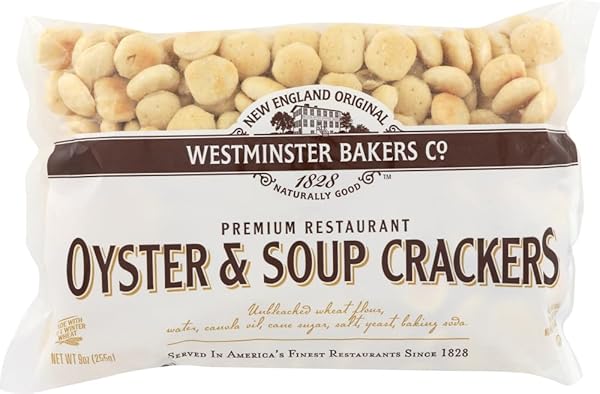 NEW ENGLAND ORIGINAL WESTMINSTER BAKERIES OYSTER AND SOUP CRACKERS, 9 OUNCE BAG (2 PACK)