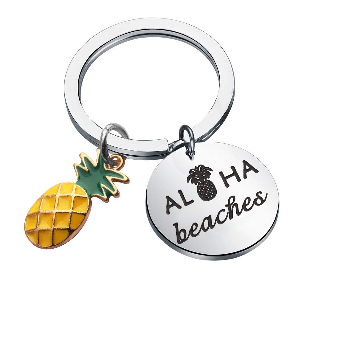Promotions Seiraa Pineapple Aloha Jewelry Aloha Beaches Keychain Hawaiian Gift Beach Theme Jewelry Summer Vacation Gift For Her Clothing Lowest Whole Network Prinker Europe Com