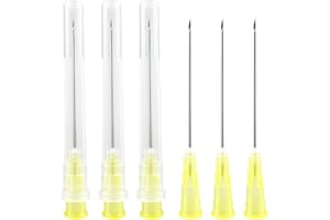 JIAYOUSHOT 100 PCS 20Ga Dispensing Needle,Individual Package of Injection Syringe Accessories with Luer Lock,Suitable for Refilling Liquid, Inks,Livestock and Industry(1inch/25mm)