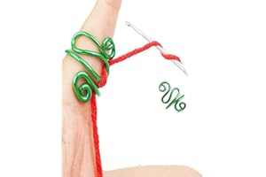 KNJOFLY Handmade Crochet Tension Ring, Lefties & Righties Yarn Tension Control Ring,Yarn for Crocheting Crochet Ring,Adjustable Companion Ring, Gift for Mom, Valentines Day Gifts for Her (Green)