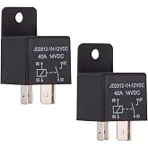 EHDIS Car Relay 4 Pin 12v 40amp Spst Model No.: JD2912-1H-12VDC 40A 14VDC, Auto Switches &amp; Starters,Pack of 2