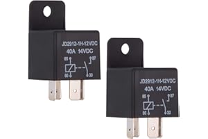 EHDIS Car Relay 4 Pin 12v 40amp Spst Model No.: JD2912-1H-12VDC 40A 14VDC, Auto Switches & Starters,Pack of 2