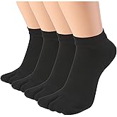 HONOW Tabi Socks, Split Toe Flip Flop Socks High Crew for Men and Women Cotton Pack of 4