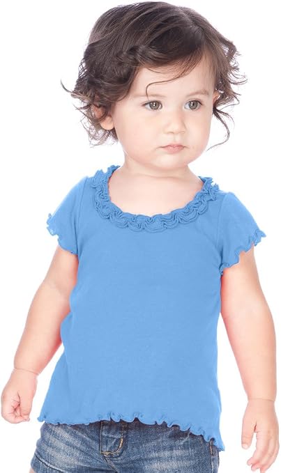 Amazon.com: Kavio! Infants Lettuce Edge Ruffles High Low Short Sleeve