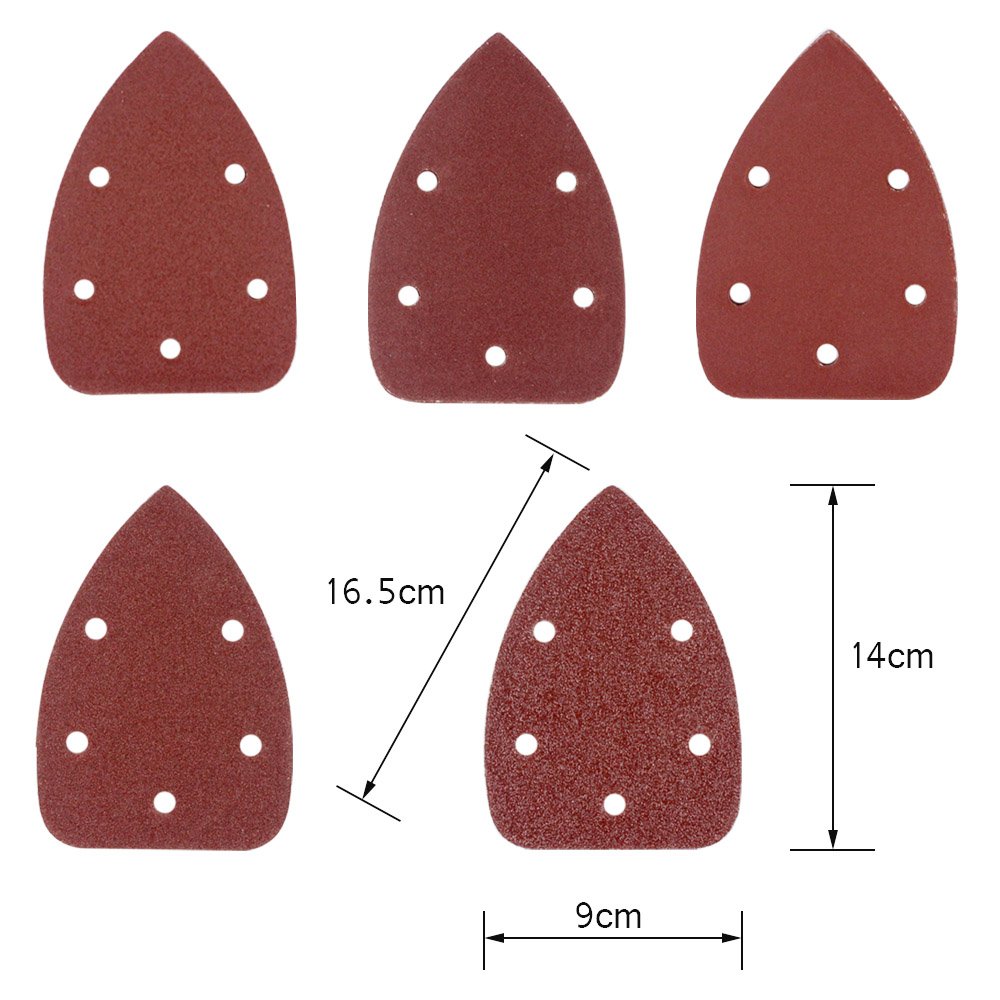 Coceca Mouse Detail Sander Sandpaper Sanding Paper Assorted 40 80 120 180 240 Grits (50pcs Mouse Sandpaper) - - 
