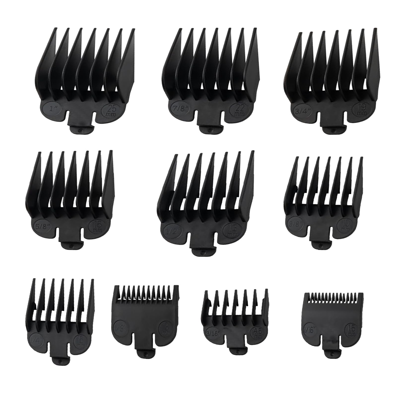 Photo 1 of BESTBOMG Hair Clipper Guards, 10 Size Professional Cutting Guides Combs - From 1/16 Inch to 1 Inch, Compatible with Most Wahl Clippers