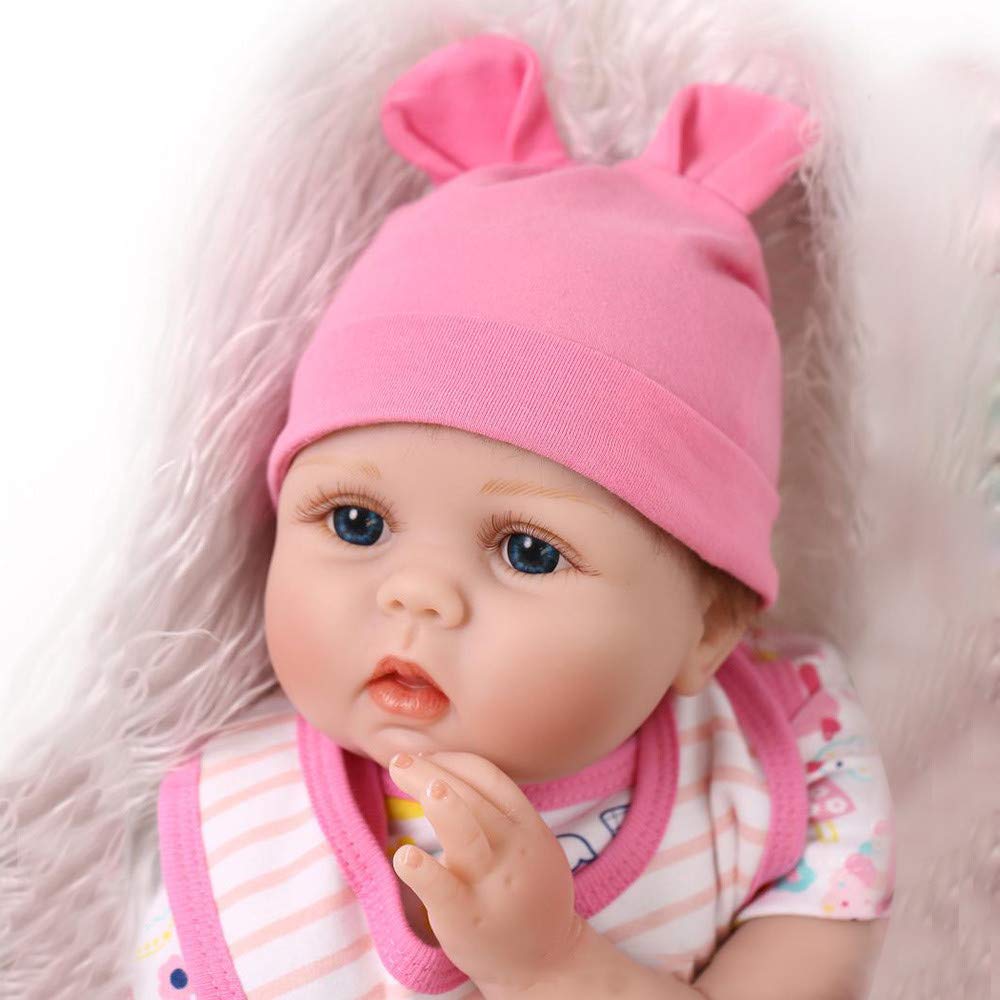 Beautyjourney Poupee Enfant Bebe Reborn Silicone Realiste Cadeau Enfant Fille Bebe Poupee Renaitre 55cm Nouveau Ne