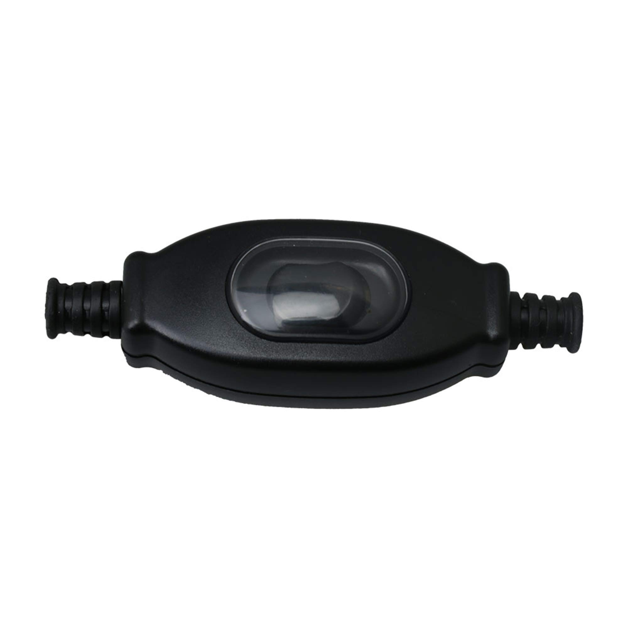 BQLZR Inline Cord Switch 204 Black Plastic In-line ON/Off Rocker Switch Junction Box Intermediate Switch Table Desk Bed Light Lamp Cord 3A 750W/250V Push Button Inline Rocker Switch