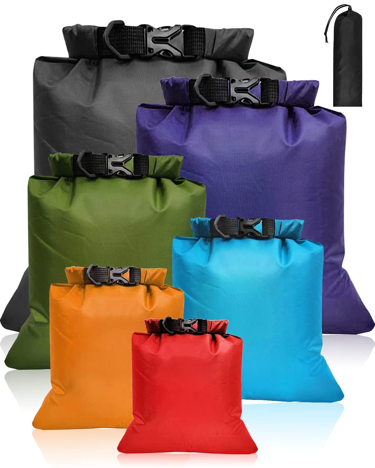Victoper Waterproof Dry Bag Set 6 Pcs, Large Capacity Ripstop Dry Bag Waterproof in 8L 5L 3.5L 3L 2.5L 1.5L Organizer Storage Bags for Outdoor Hiking Camping Fishing Cycling (Multicolor) (Dry Bag-11) — image 1