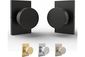 Mega Handles Laura Dummy Door Knob - 2 Pack Heavy Duty Dummy Door Knobs, Non-Turning Matte Black Door Knob for Closet & French Doors, Single Side, Fits All Standard Door Sizes - Matte Black