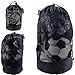 The Friendly Swede Polyester Mesh Drawstring Bag, Swim Bag, Mesh Bags Drawstring, Small Drawstring Bags, Small Mesh Bags Drawstring, Swim Bags for Swimmers, Ball Bag, Net Bag - Set of 3 Sizes - Black