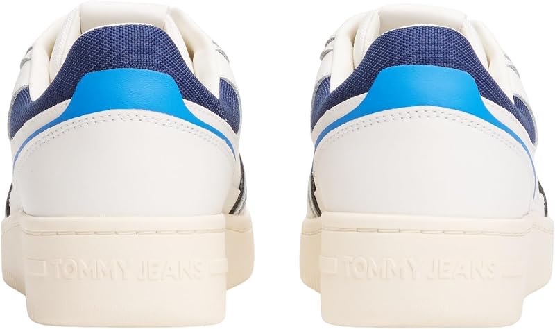 Uomo Sneakers con Suola Preformata Retro Basket Profilo Basso, Blu (Navy), 42