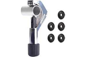 Road Mountain Bike Fork Steerer Seat Post Handlebar Tube Cutter Tool, Bicycle Metal Pipe Cutter Tool with 5pcs Cutter Wheels 