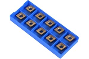 WALFRONT 10Pcs/Box Carbide Inserts Blade Cutter Blade CNC Lathe Turning Tools with Storage Box, CCMT09t304 CCMT32.5