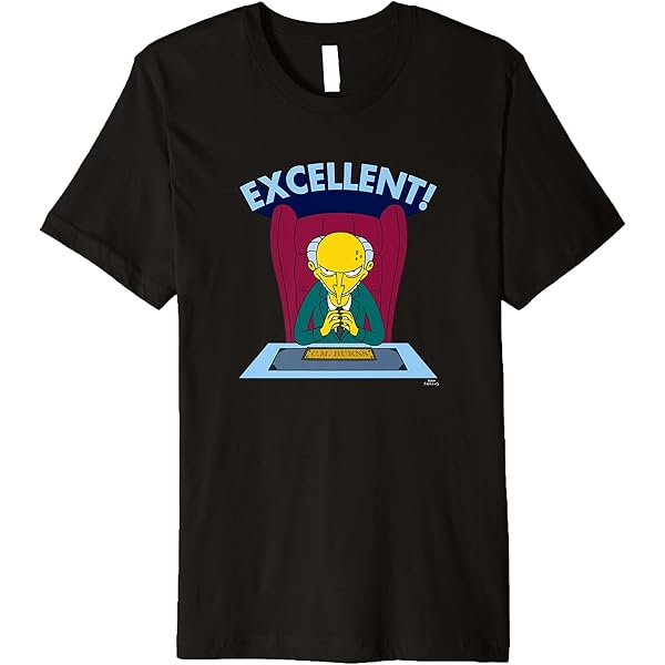 Amazon.com: The Simpsons Mr. Burns Excellent Premium T-Shirt