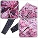 MTSCE Yoga Pants Printed Running Leggings Capris Yoga Capris for Fitness Riding Running(Sakura Capri Pants L/US 4-6)