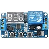 Comidox 1Pcs Automation DC 12V Time Delay Relay Module LED Display Digital Delay Timer PLC Delay Time Control Switch 0.1Sec t