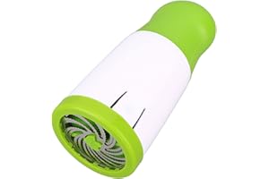 Manual Chopper, Stainless Steel Double Blade Design, Swivel Handle Kitchen Grinder for Parsley, Garlic, Cilantro, Peppers, 6x