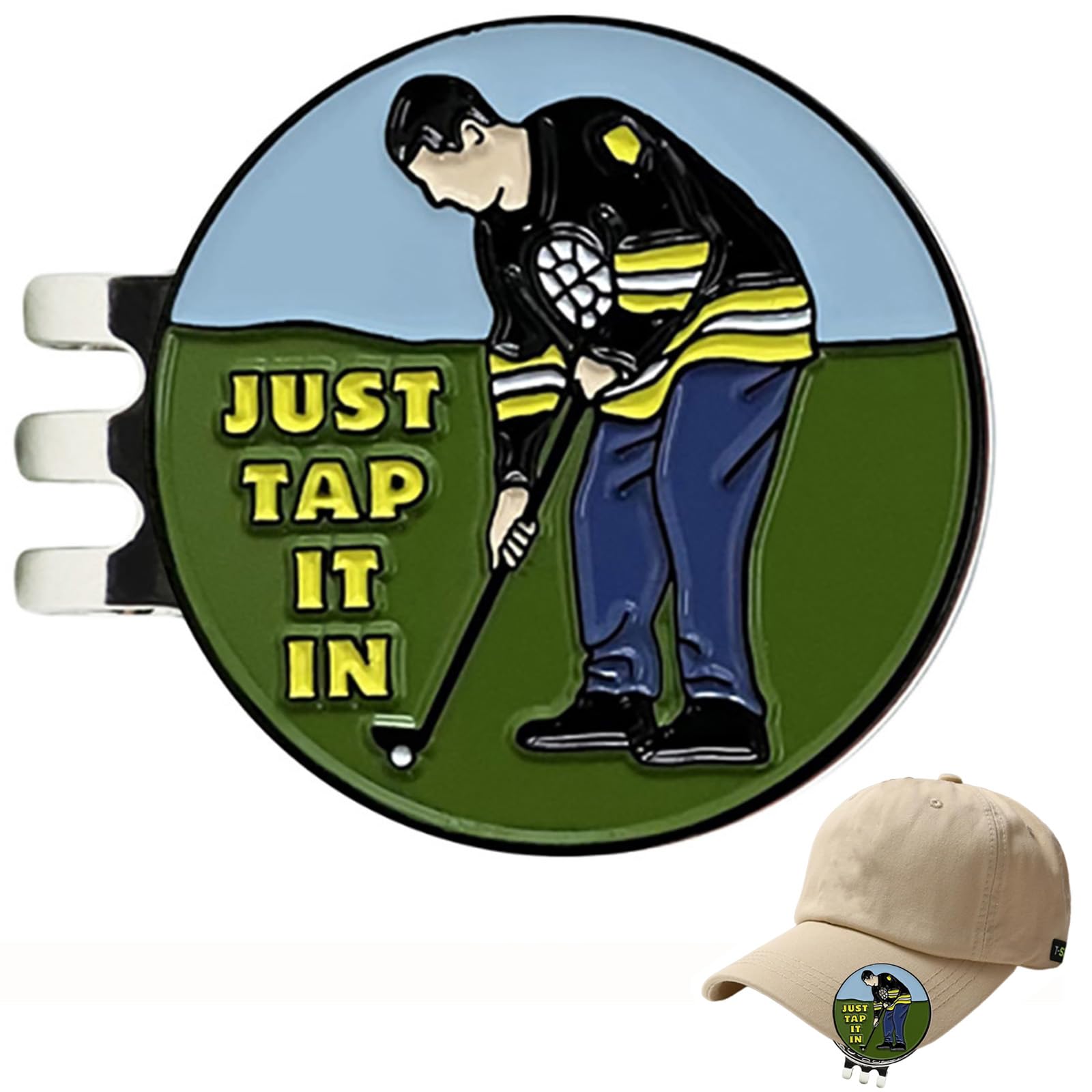 HREDZEO Magnetic Golf Ball Marker Hat Clip,Golf Hat Clip Marker with Magnetic Ball Golf Markers Ball Marker for Men Women Golfers Sports Golf Accessories Silver