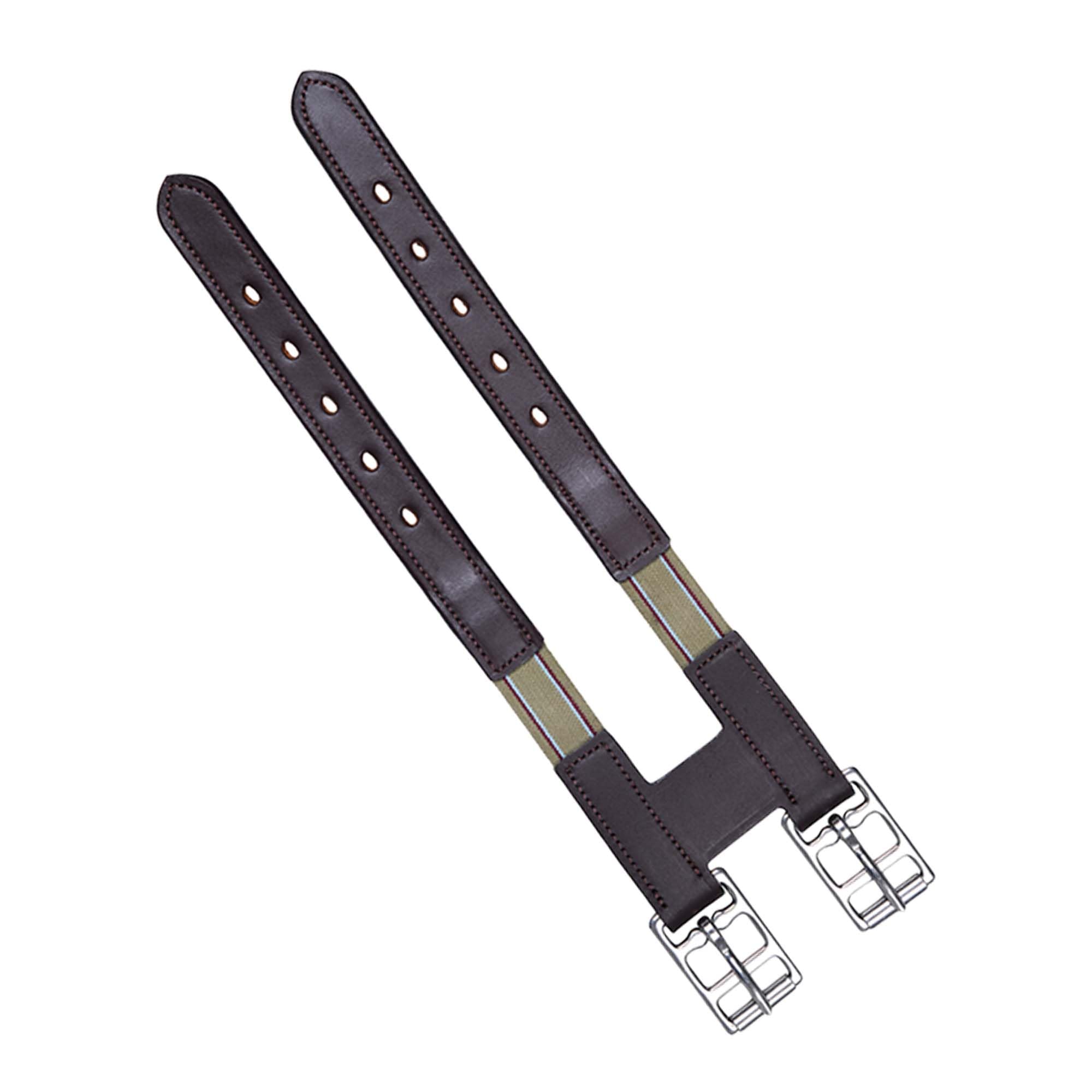 SIE Leather Horse Elastic Girth Extension/Extenders (Havana)