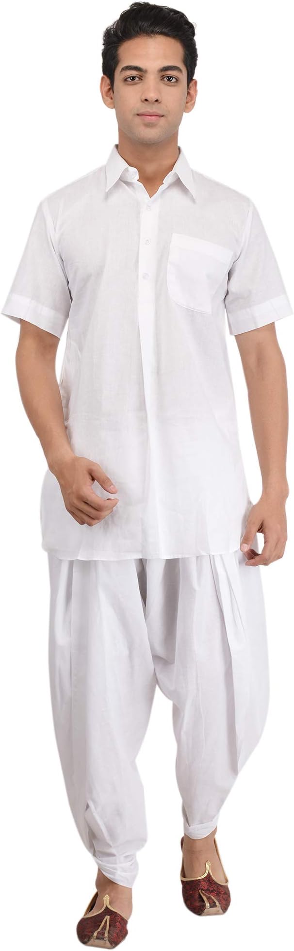 RK FASHIONMen's Cotton Kurta and Dhoti Set