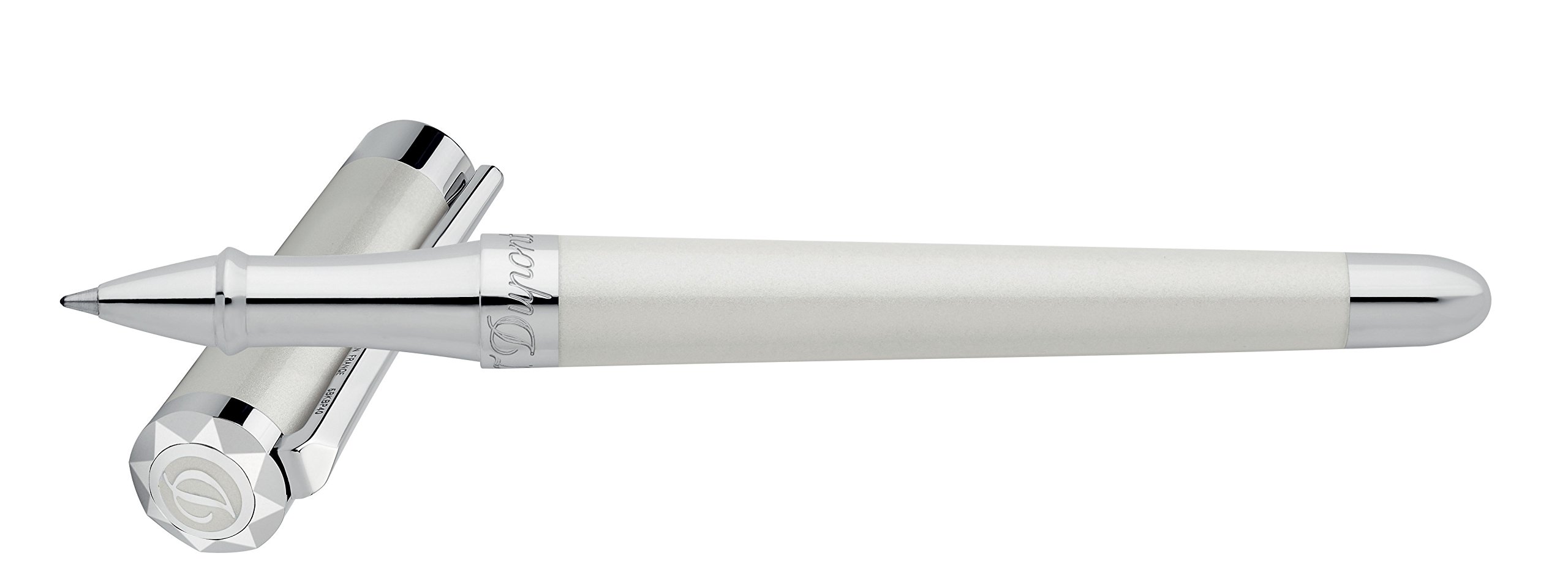 S.T. Dupont Liberte Pearly Lacquer and Palladium Rollerball Pen - White