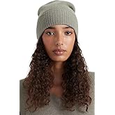 Style Republic Women’s Ribbed Beanie, 100% Cashmere, Soft & Stretchy with Ribbed Edge, Warm Hat for Winter