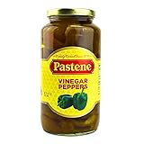 Pastene Green Vinegar Peppers, 32 Ounce