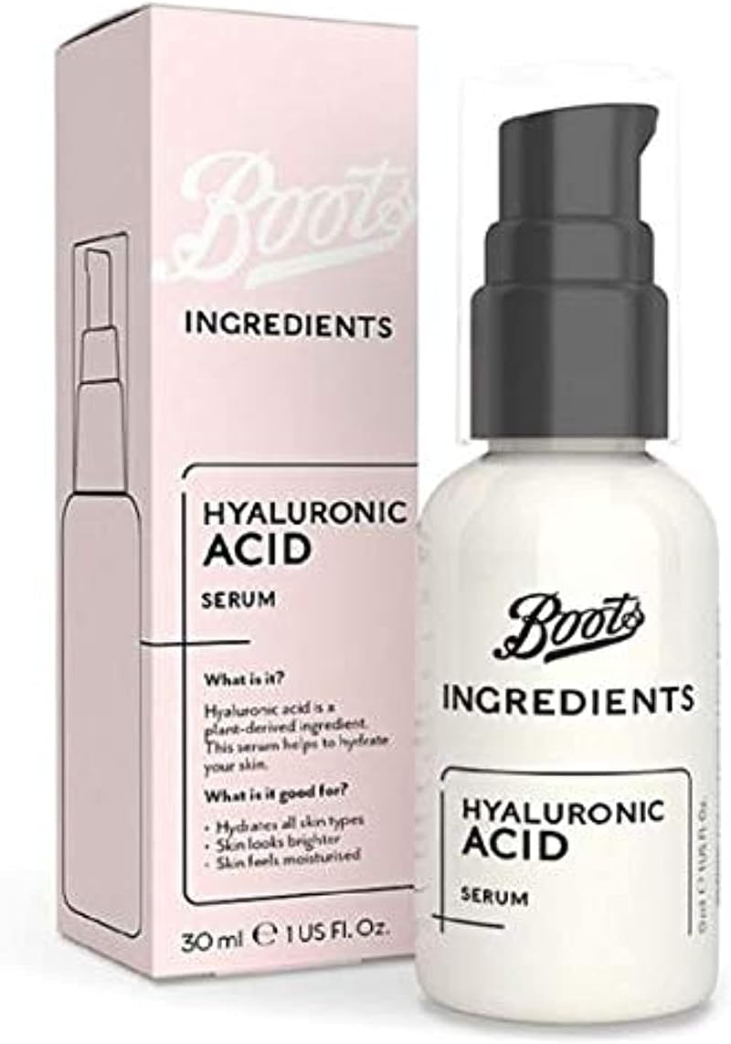 Boots Ingredients Hyaluronic Acid Serum 30ml Hydrating Skincare Face