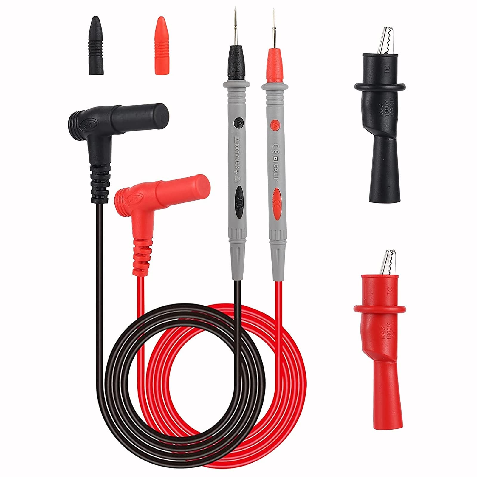 Multimeter Test Leads Universal Cable AC DC 1000V 20A 10A CAT III Measuring Probes Pen for Multi-Meter Tester Wire Tips